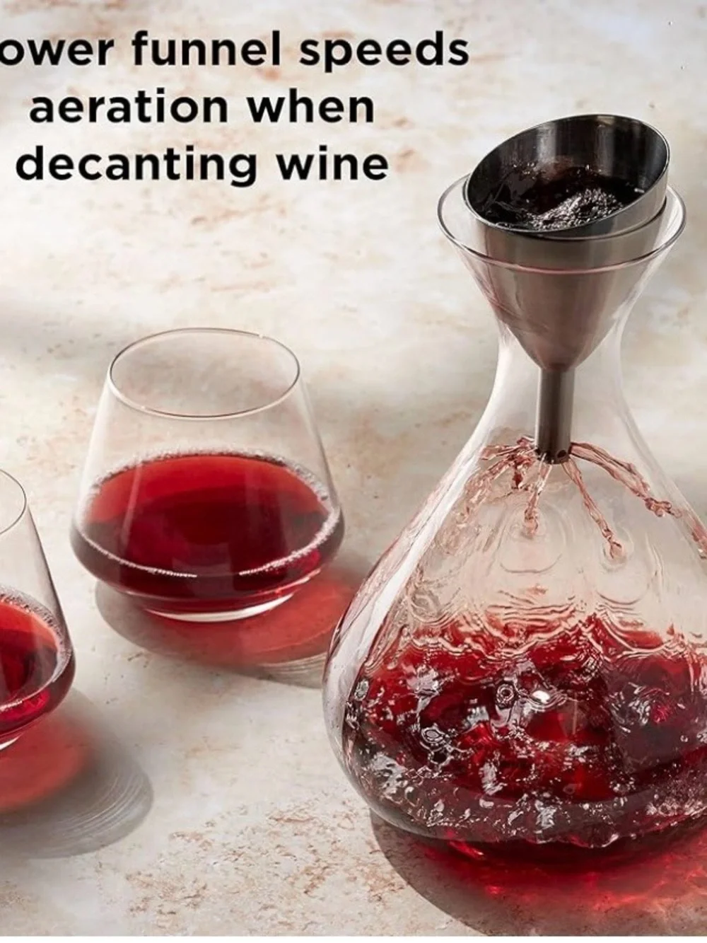 rabbit wine aerator with shower funnel